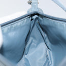 PRADA Accessory Pouch Nylon Light Blue Silver Auth 147400-21