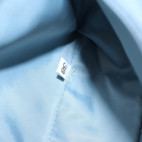 PRADA Accessory Pouch Nylon Light Blue Silver Auth 147400