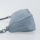 PRADA Accessory Pouch Nylon Light Blue Silver Auth 147400-4