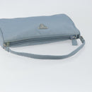 PRADA Accessory Pouch Nylon Light Blue Silver Auth 147400-7