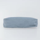 PRADA Accessory Pouch Nylon Light Blue Silver Auth 147400-5