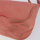 PRADA Accessory Pouch Nylon Pink Silver Auth 147401-16