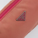 PRADA Accessory Pouch Nylon Pink Silver Auth 147401-17