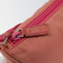 PRADA Accessory Pouch Nylon Pink Silver Auth 147401-10