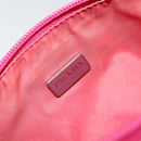 PRADA Accessory Pouch Nylon Pink Silver Auth 147401-18