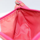 PRADA Accessory Pouch Nylon Pink Silver Auth 147401-20