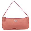 PRADA Accessory Pouch Nylon Pink Silver Auth 147401-13