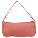 PRADA Accessory Pouch Nylon Pink Silver Auth 147401-2