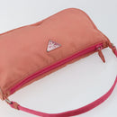 PRADA Accessory Pouch Nylon Pink Silver Auth 147401-6