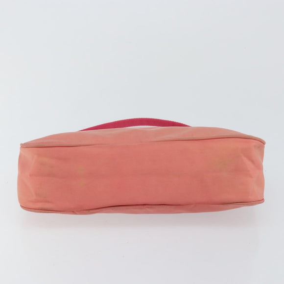 PRADA Accessory Pouch Nylon Pink Silver Auth 147401