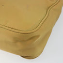 PRADA Accessory Pouch Nylon Beige Silver Auth 147402-9