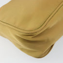 PRADA Accessory Pouch Nylon Beige Silver Auth 147402-14