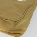 PRADA Accessory Pouch Nylon Beige Silver Auth 147402-15