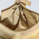 PRADA Accessory Pouch Nylon Beige Silver Auth 147402-19