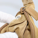 PRADA Accessory Pouch Nylon Beige Silver Auth 147402-12