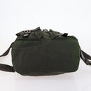 PRADA Backpack Nylon Khaki Silver Auth 147403-5