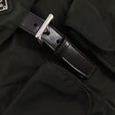 PRADA Backpack Nylon Khaki Silver Auth 147403-21