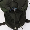 PRADA Backpack Nylon Khaki Silver Auth 147403-22