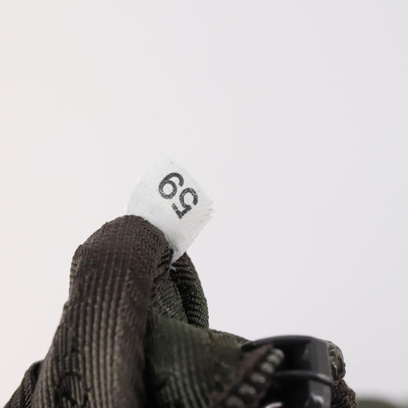 PRADA Backpack Nylon Khaki Silver Auth 147403