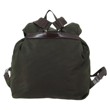 PRADA Backpack Nylon Khaki Silver Auth 147403 - 0