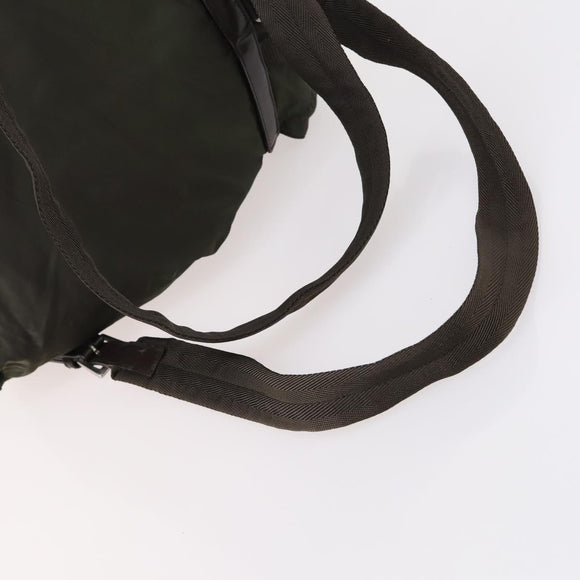 PRADA Backpack Nylon Khaki Silver Auth 147403