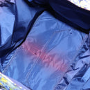 PRADA Tote Bag Nylon Leather Blue Silver Auth 147405-9