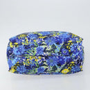 PRADA Tote Bag Nylon Leather Blue Silver Auth 147405-5