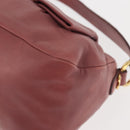 PRADA Shoulder Bag Leather Pink Gold Auth 147407-15
