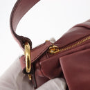 PRADA Shoulder Bag Leather Pink Gold Auth 147407-9