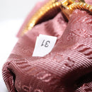 PRADA Shoulder Bag Leather Pink Gold Auth 147407-11