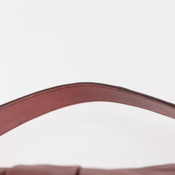 PRADA Shoulder Bag Leather Pink Gold Auth 147407