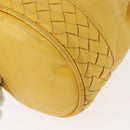 BOTTEGA VENETA INTRECCIATO Shoulder Bag Leather Yellow Auth 147408-16