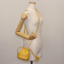 BOTTEGA VENETA INTRECCIATO Shoulder Bag Leather Yellow Auth 147408-20