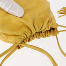 BOTTEGA VENETA INTRECCIATO Shoulder Bag Leather Yellow Auth 147408-6