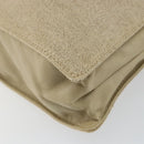 CHANEL Hand Bag Coated Canvas Beige Gold CC Auth 147411-14