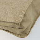 CHANEL Hand Bag Coated Canvas Beige Gold CC Auth 147411-15