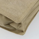 CHANEL Hand Bag Coated Canvas Beige Gold CC Auth 147411-16