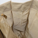 CHANEL Hand Bag Coated Canvas Beige Gold CC Auth 147411-18