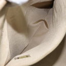 CHANEL Hand Bag Coated Canvas Beige Gold CC Auth 147411-20