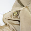 CHANEL Hand Bag Coated Canvas Beige Gold CC Auth 147411-11