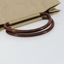 CHANEL Hand Bag Coated Canvas Beige Gold CC Auth 147411-7