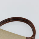 CHANEL Hand Bag Coated Canvas Beige Gold CC Auth 147411-8