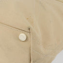 CHANEL Hand Bag Canvas Beige Silver CC Auth 147412-10