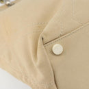 CHANEL Hand Bag Canvas Beige Silver CC Auth 147412-11