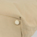 CHANEL Hand Bag Canvas Beige Silver CC Auth 147412-12