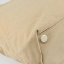 CHANEL Hand Bag Canvas Beige Silver CC Auth 147412-13
