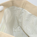 CHANEL Hand Bag Canvas Beige Silver CC Auth 147412-20