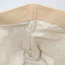 CHANEL Hand Bag Canvas Beige Silver CC Auth 147412-21