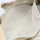 CHANEL Hand Bag Canvas Beige Silver CC Auth 147412-22