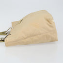 CHANEL Hand Bag Canvas Beige Silver CC Auth 147412-5